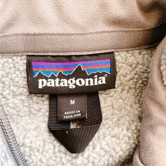 Patagonia Light Gray Fleece Pullover Quarter Zip Fleece – Women’s Medium - Picture 4 of 8
